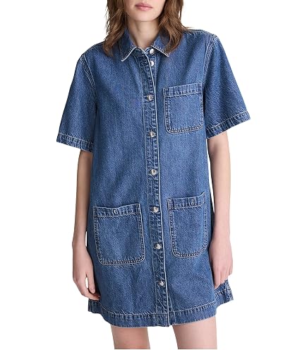 Madewell Women's Chrisandra Denim Dress, Rinse Wash, 8 at Amazon Women's Clothing store