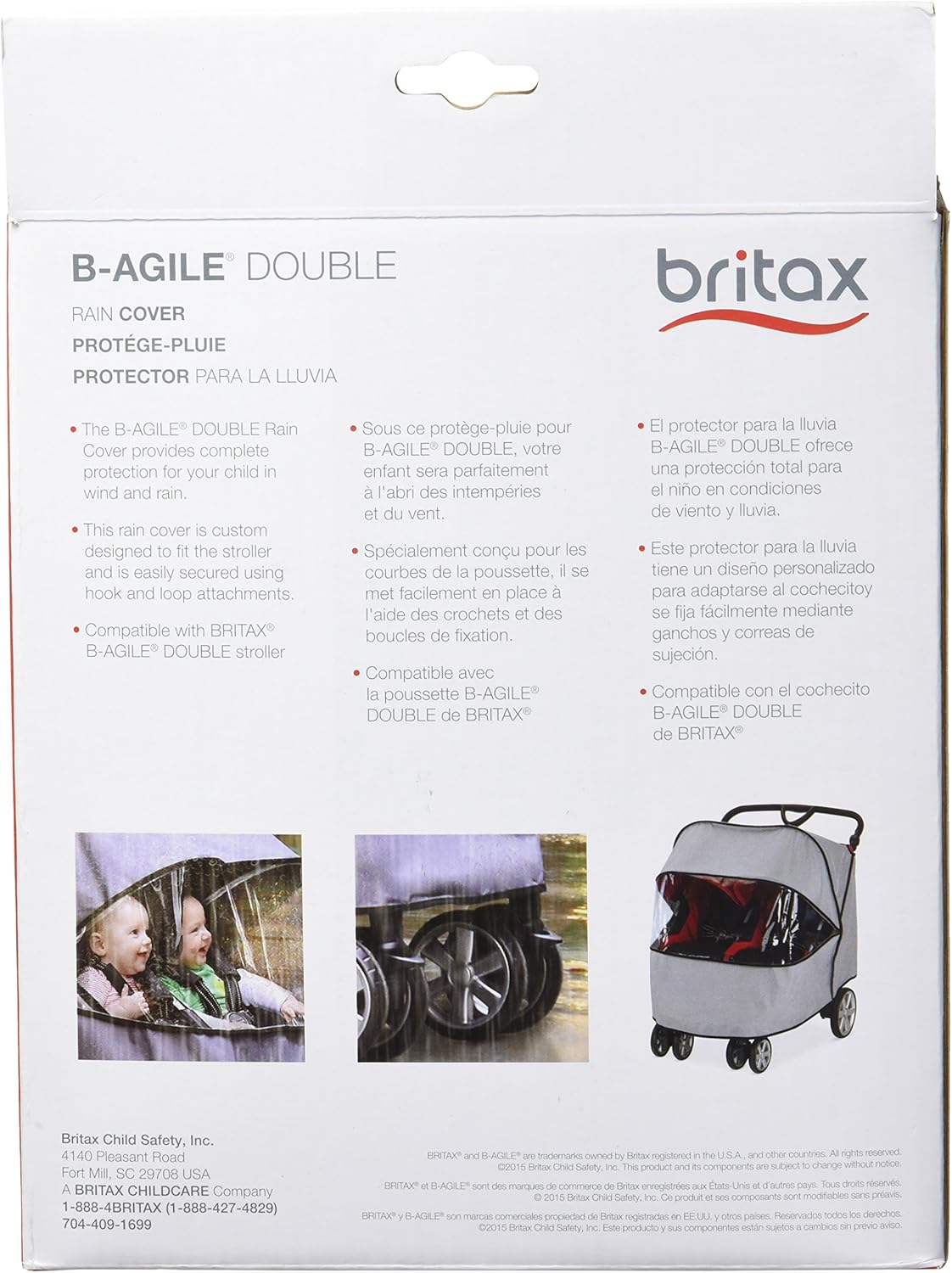 britax b agile double rain cover