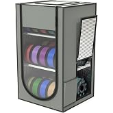 FGIEU 3D Printer Filament Storage Box with Oxford Leather Cover | 3-Tier Moisture-Proof 3D Filament Storage Box, Bracket Can be Adjusted to Accommodate Various 3D Filament