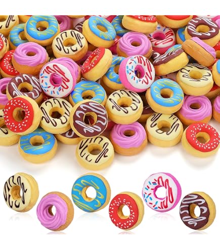 36 Donut-Radiergummis Mit Karten & Säckchen – Süßes Valentinstags-Geschenkset Für Kinder