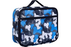 Wildkin Kids Insulated Lunch Box, Blue Camo | Insulated, wipe-clean lunch box — coordinates with matching Wildkin backpacks