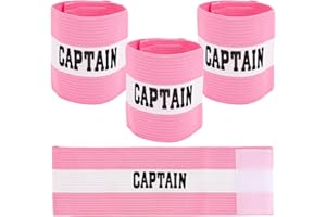 3pcs Captain Armbands Soccer, 30x9cm/11.81x3.54in Adjustable Breathable Leader Football Soccer Team Junior Arm Bands Kids (Pi