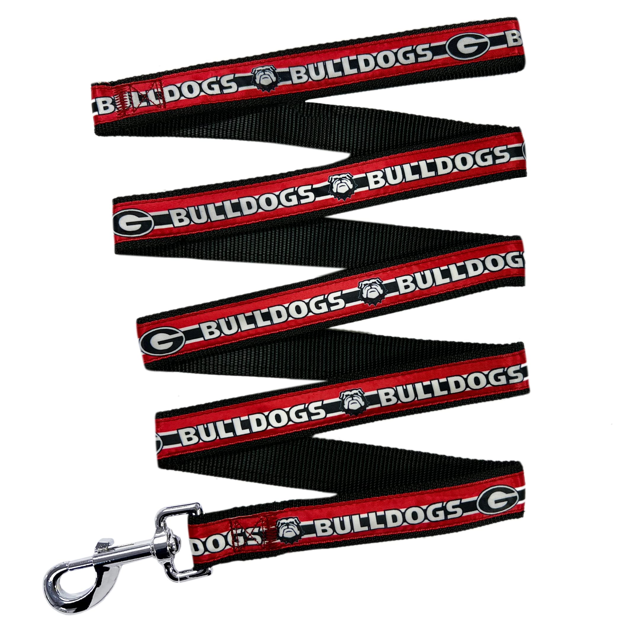 Pets First Collegiate Pet Accessories, Dog Leash, Georgia Bulldogs, Medium — image 1