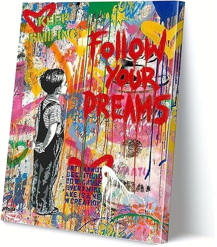 Banksy Graffiti Wall Art Prints Set Of 4 - 11x14 Inch Unframed Street Art Decor