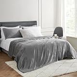 EHEYCIGA Fleece Blanket Grey Throw 130x178cm XL Soft Plush Moisture Microfiber view 8