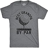 Funny Mens Golfing T Shirts Best Dad by Par and Other Graphic Golf Tees for Dads