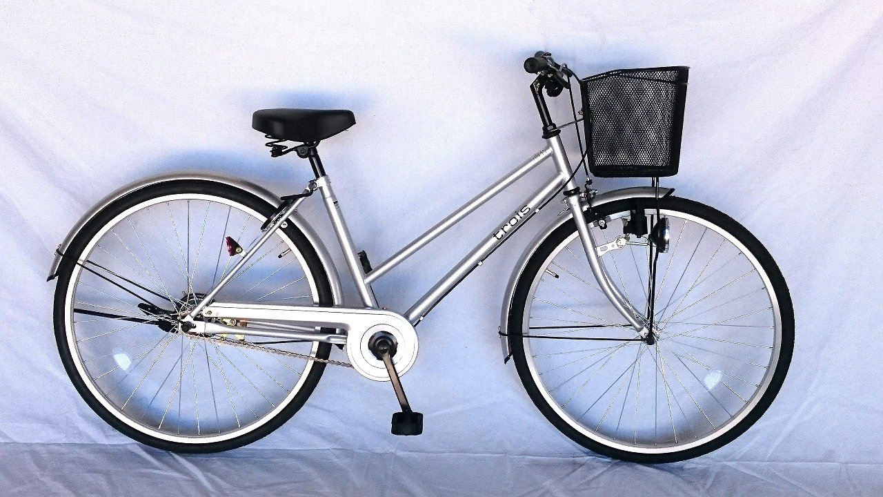 期間限定特価 Troisサントラストママチャリシティサイクル シルバー B01mudub1r 保証書付 Cms Ghanaguardian Com