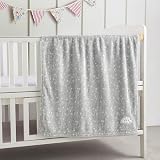 CREVENT Small Fluffy Baby Throw Blanket 75cmx100cm Grey Cloud view 2