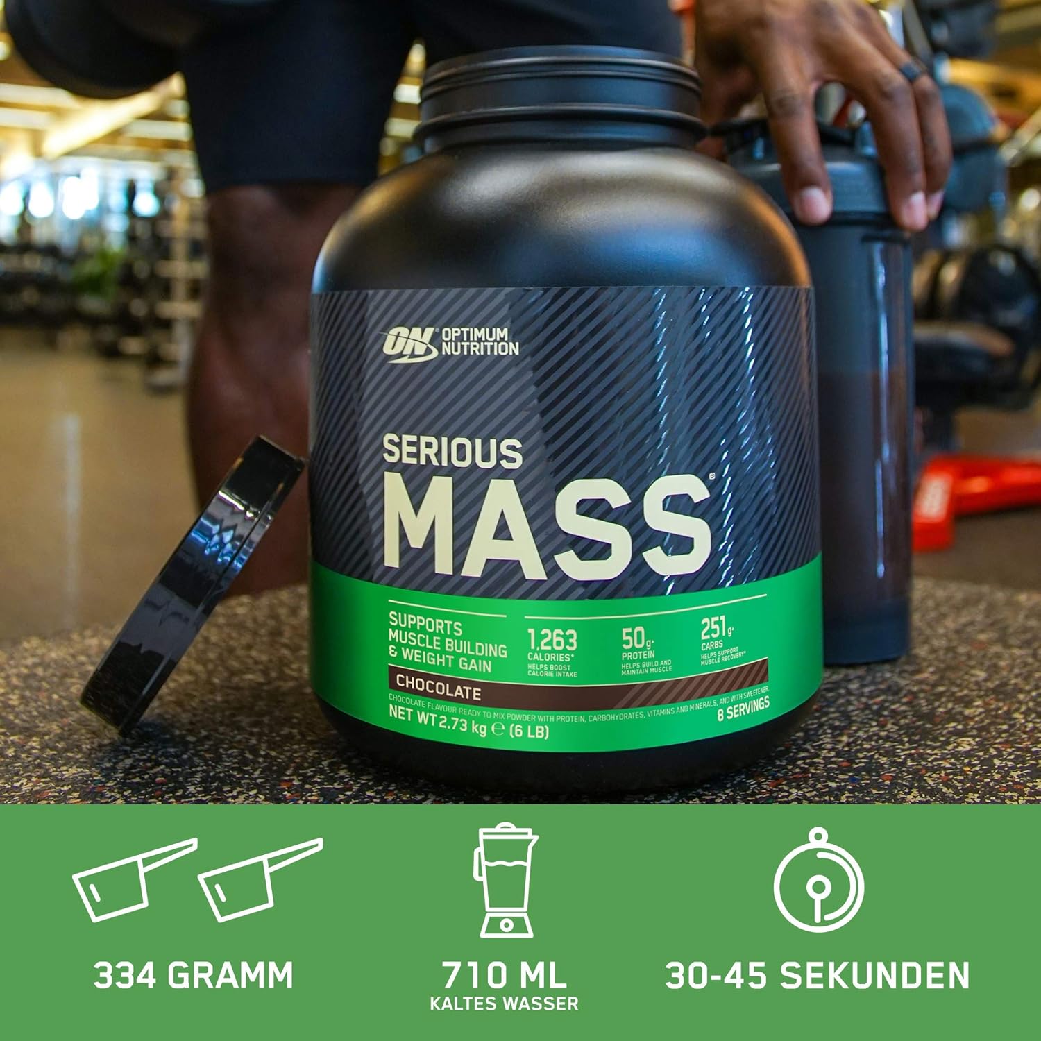 Optimum Nutrition Serious Mass Protein Powder High Calorie Mass Gainer with Vitamins, Creatine and Glutamine - Image 5