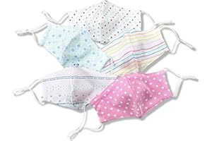 HOPE LOVE SHINE Girls Reusable Face Masks Nose Wire Washable Adjustable Ear Loops 3 Layer Pocket Soft Cotton Facemask Cute Pink Flowers Boho Hearts Design Pack Of 5