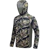 Palmyth Hunting Hoodie with Mask for Men Long Sleeve Sun Protection UV UPF 50+ Camo Fishing Shirts