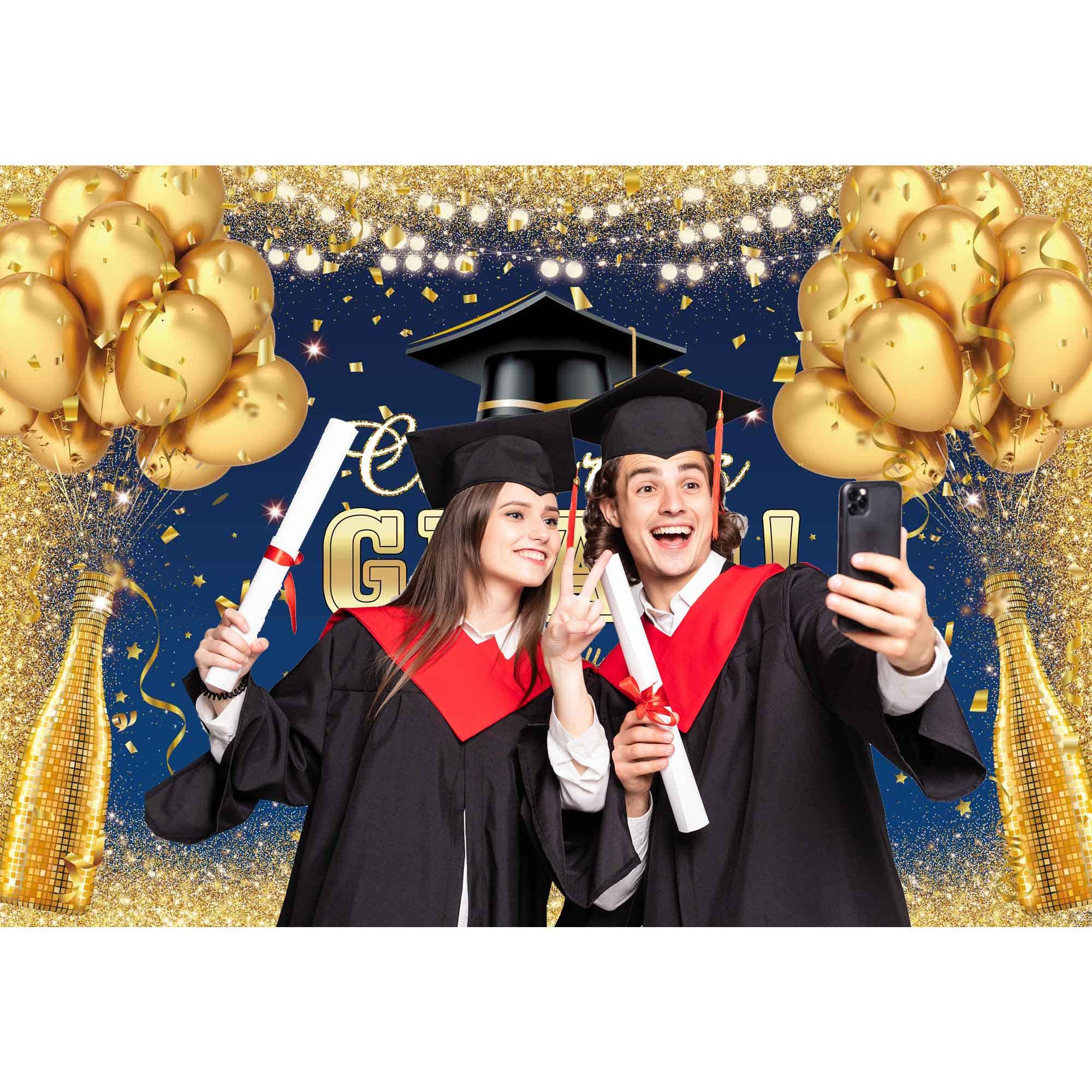 Condition photo showing New/Like New for livucee 10x8ft congrats graduation backdrop 2026 prom banner for celebrating class of 2026 party dec