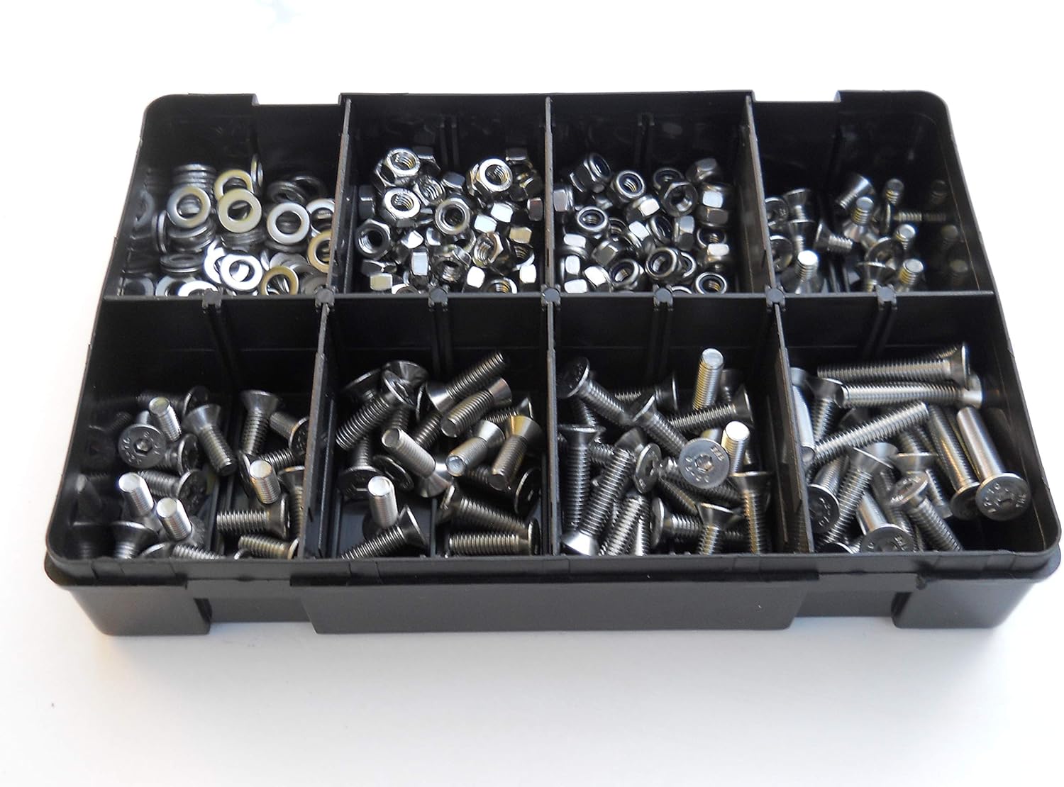 300 Assorted M6 Allen Socket Countersunk Machine Screws/Bolts, Nuts & Washers, Black - Image 5