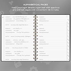 Clever Fox Password Book Spiral – Internet