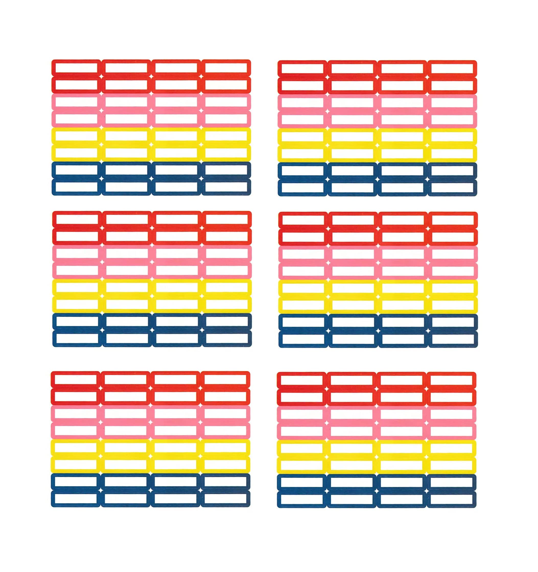 Photo 1 of 192 self-Adhesive Labels for Pencils 35 * 10 mm Name Stickers 6 Sheet Labels for Kindergarten and School self-Adhesive Labels for School Supplies