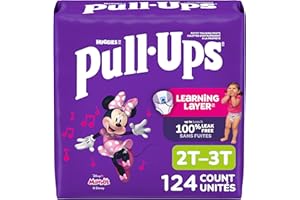 Pull-Ups Girls' Potty Training Pants, Size 2T-3T Training Underwear (16-34 lbs), 124 Count
