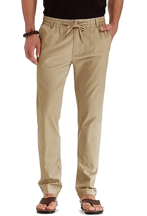 mens drawstring khaki pants