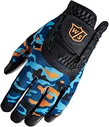 Wilson Staff Fit All JR GLOVE Blue Orange Camo view 2