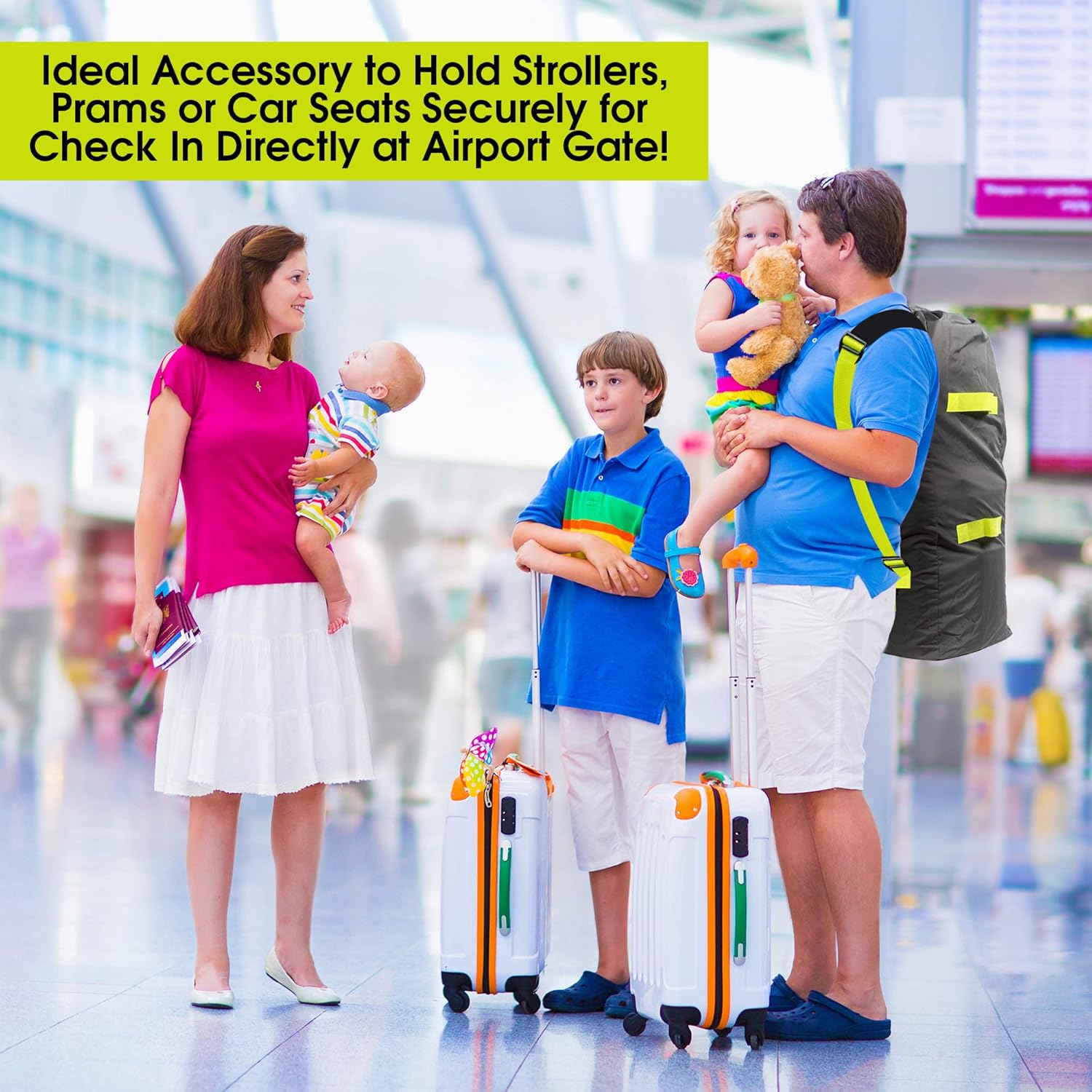 XL Pram Gate Check Bag Stroller Pushchair Double Buggy Travel Waterproof Cover 5060630691066 eBay