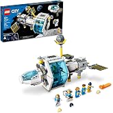 LEGO City Lunar Space Station, 60349 NASA Inspired Building Toy, Model Set with Docking Capsule, Labs and 5 Astronaut Minifigures
