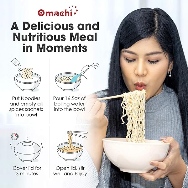 OMACHI GOLDEN POTATO NOODLES – HOT AND SOUR SHRIMP FLAVOR – MADE WITH NATURAL INGREDIENTS (HOT & SOUR SHRIMP, PACK OF 5)