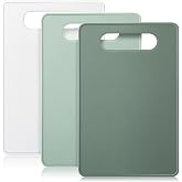 Ziliny 3 Pcs Flexible Small Cutting Boards for Small Kitchen | Plastic Thin Cutting Board Set with Easy Grip Handle, Space Saving Colorful Boards for Apartment, RV, Meat, Vegetables