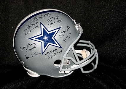 tony dorsett autographed helmet
