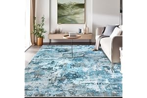 Washable 6x9 Area Rug Modern Abstract Indoor Rug Low Pile Soft Bedroom Small Carpet Non Shedding Nursery Rug Thin Foldable Mo
