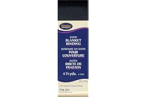 Wrights 117-794-031 Single Fold Satin Blanket Binding, Black, 4.75-Yard