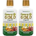 Natures Plus Source of Life Gold Multivitamin Liquid - 30 fl oz - Includes Vitamins D3, B12, K2 & Over 120 Whole Food Nutrients - 60 Total Servings - Pack of 2