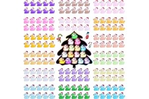 GliSun Christmas Mini Resin Ducks 160 Pack Luminous Tiny Duck Glow in The Dark for Garden Micro Landscape Ornament Dollhouse Plastic Tiny Figurines Birthday Party Favors DIY Decoration Craft