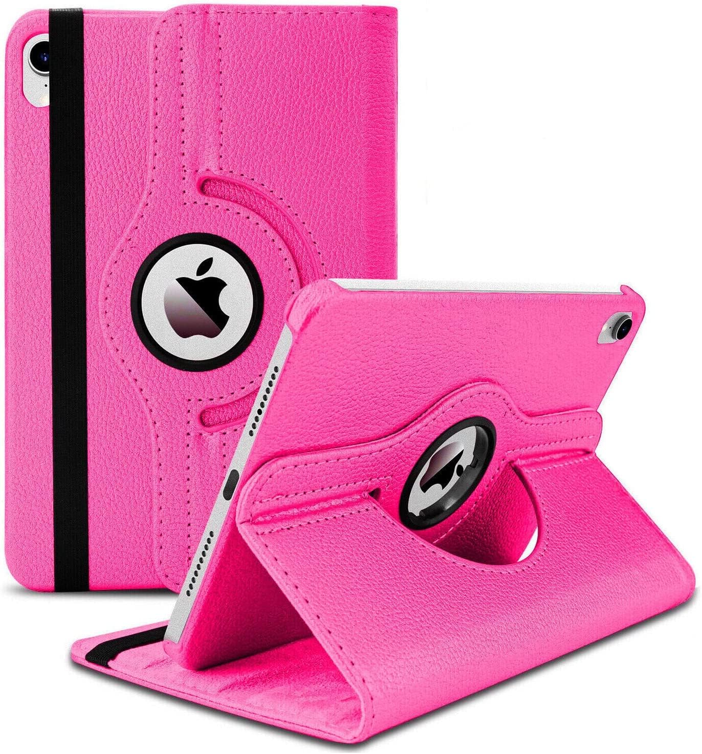 World Biz Rotating Case for iPad Air 10.9’’ 5th / 4th Generation Case (2022/2020), 360° Rotation Shockproof PU Leather Flip Cover with Auto Wake/Sleep Apple iPad Air 5/4 10.9 inch (Pink)