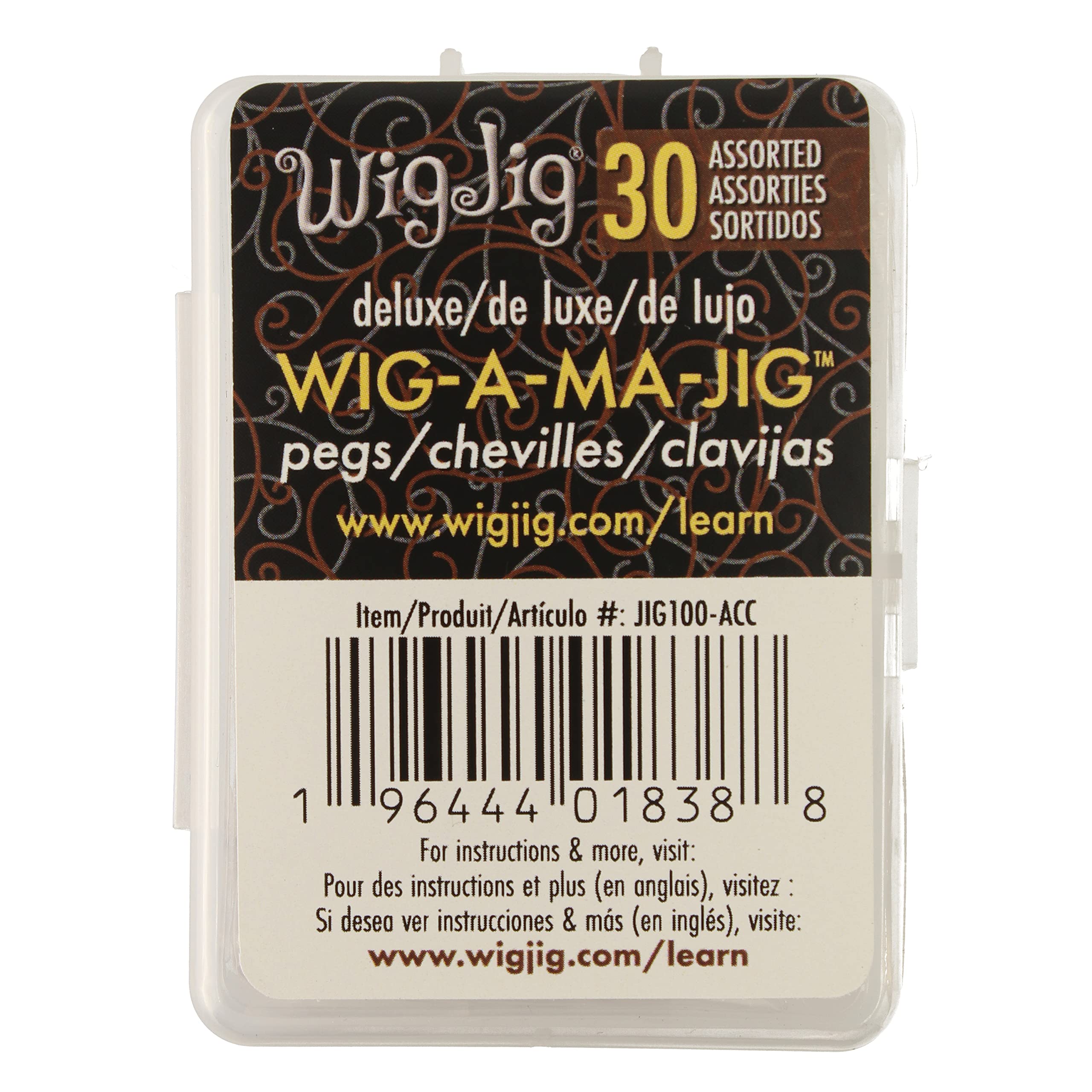 The Beadsmith Wig-Jig Peg Kit – 30pc Metal Pegs and Rounds in 2 Sizes Each w/Storage Case, Use w/Wig-A-Ma-Jig Deluxe