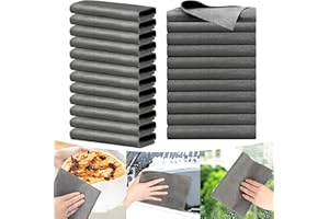 BELEVO 12 Thick Magic Cleaning Cloths Microfiber Cleaning Cloths Reusable Cleaning Cloths for Glass Car Kitchen Bathroom 30 x