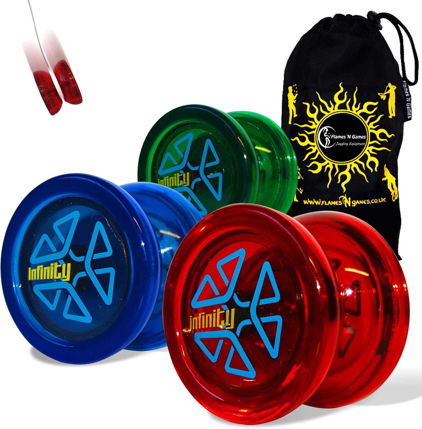 Infinity BLAZE Yoyo Bearing Axle YoYo + Travel Bag! Small