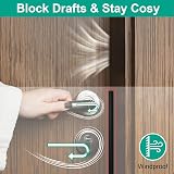 Jobon D-Shape Rubber Draught Excluder Door Seal Strip 7M Black Self-Adhesive view 2