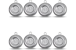Fishing Weights Sinkers Disc Fishing Weights Coin Sinkers Saltwater Surf Fishing Weights Catfishing Tackle 1oz 2oz 3oz 4oz 5o