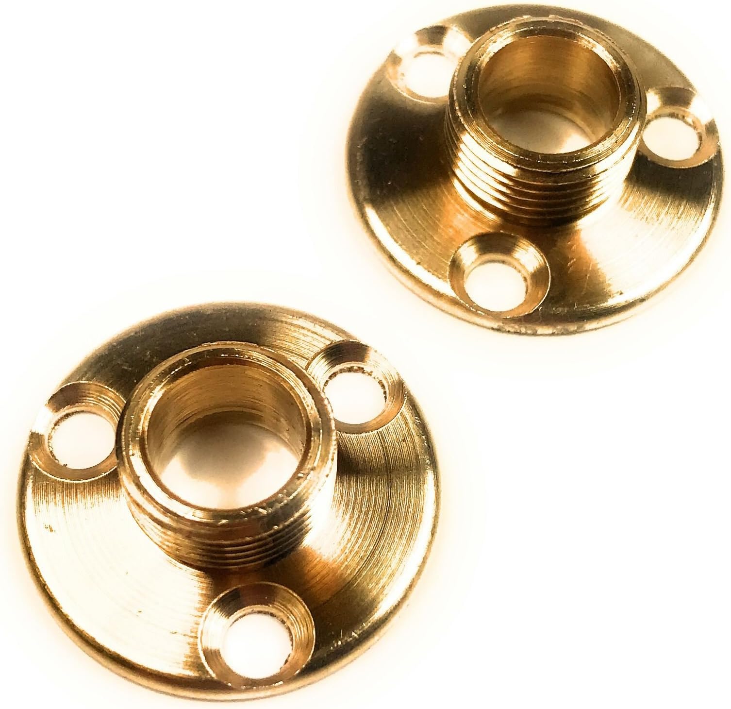 1/2" Brass Back Plate Lamp Holder Fitting (Pack of 2)