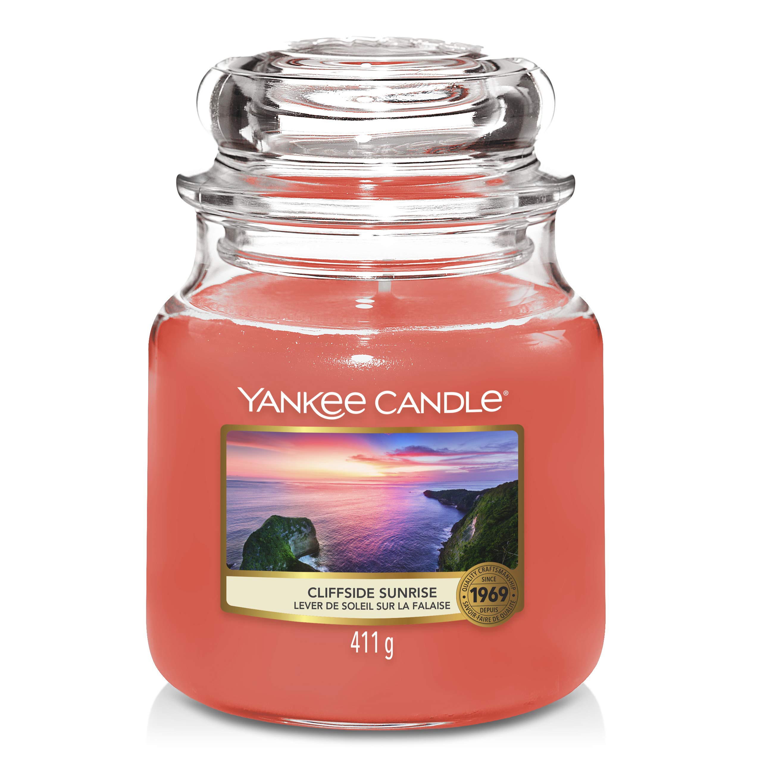 Yankee Candle Scented Candle | Cliffside Sunrise Medium Jar Candle| Burn Time: up to 75 Hours (1630399E)