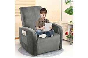 ZNSAYOTX 2026 Velvet Small Recliner Cover 3-Piece, Luxury Plush Recliner Chair Covers with Elastic Band & Ties Stay in Place, Stretch Reclining Slipcover for Lazy Boy Soft Washable (Grey)
