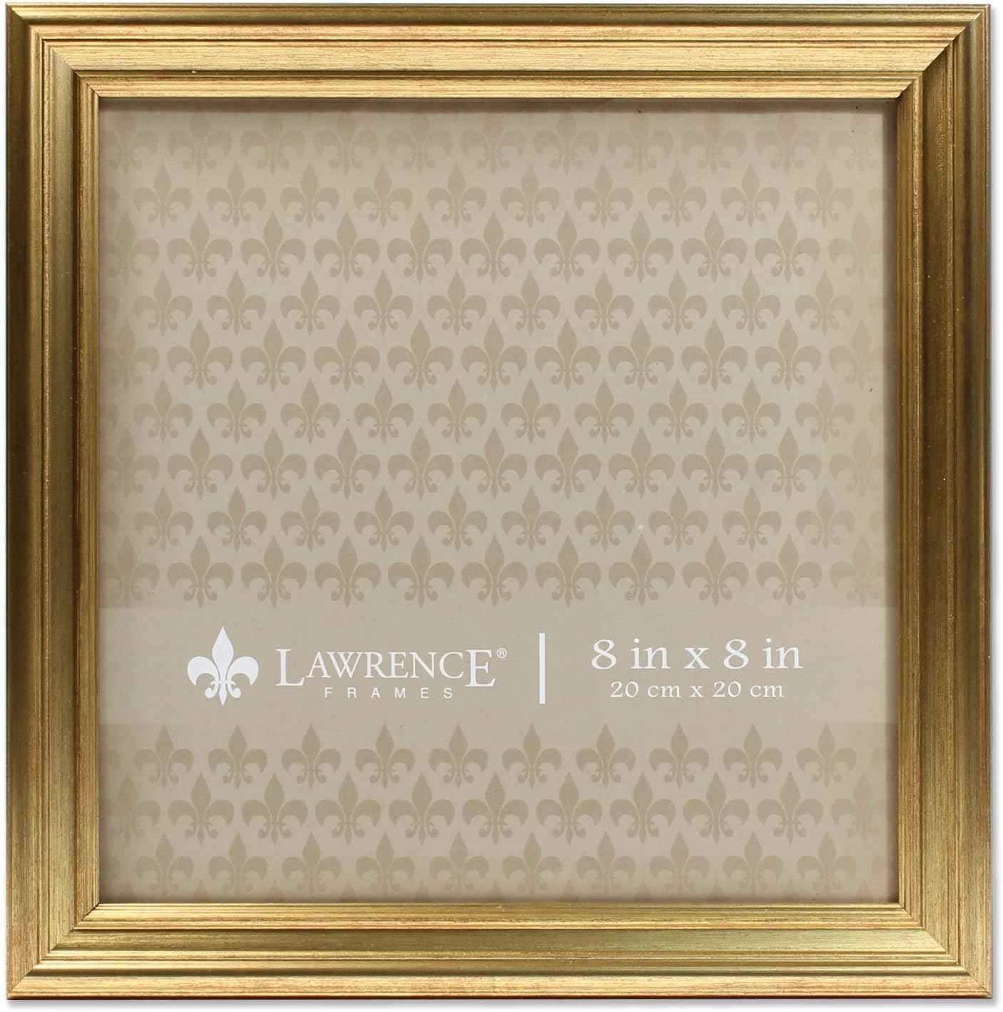 Photo Albums, Frames & Accessories - Lawrence Frames 536288 8x8 Sutter Burnished Gold Picture Frame