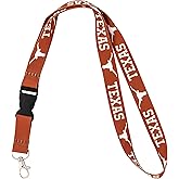 Desert Cactus University of Texas Lanyard UT Longhorns Car Keys ID Badge Holder Keychain Detachable Breakaway Snap Buckle (Orange - Longhorn)