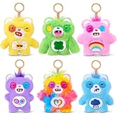 Fuggler Care Bear Keyring 5 Inch (6 Pack) by ZURU | Officially licensed Fuggler mashup; Funny Ugly Monster with signature teeth; soft collectible plush; gift for tweens &amp; teens