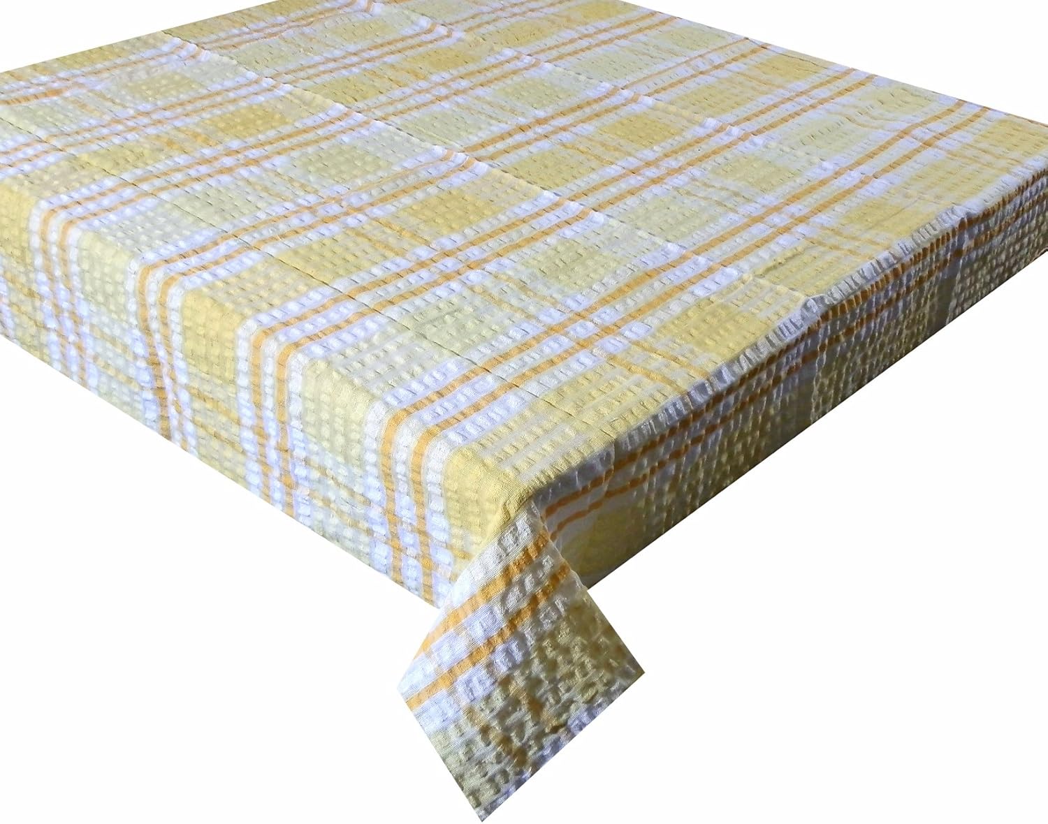 50 INCH SQUARE SEERSUCKER TABLECLOTH CHOICE OF 6 COLOURS. 100 NONIRON