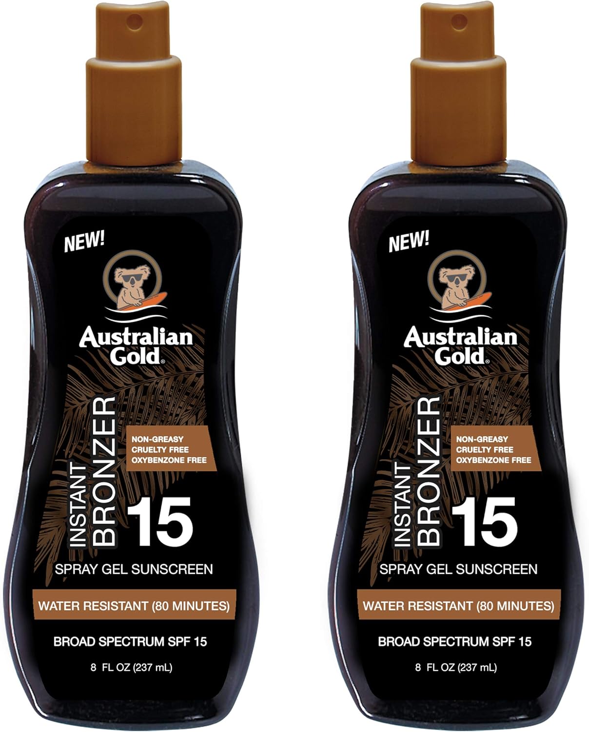 Australian Gold Spf 15 Spray Gel Bronzer Twin Pack, 16 Ounce (Pack of 3)