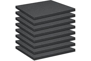 WOIRON 4 PCS Polyurethane Foam Sheet,16x12x1 Inch Cuttable Polyurethane Foam Pads,Packing Foam Inserts for Toolbox for Cases,Foam Padding for Packing and Crafts