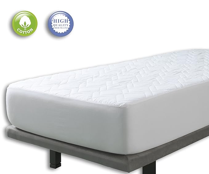 Velfont – Gepolsterte Matratzenauflage aus 100% Baumwolle zum Wenden – verfügbar in verschiedenen Größen - 90x190/200cm | Box