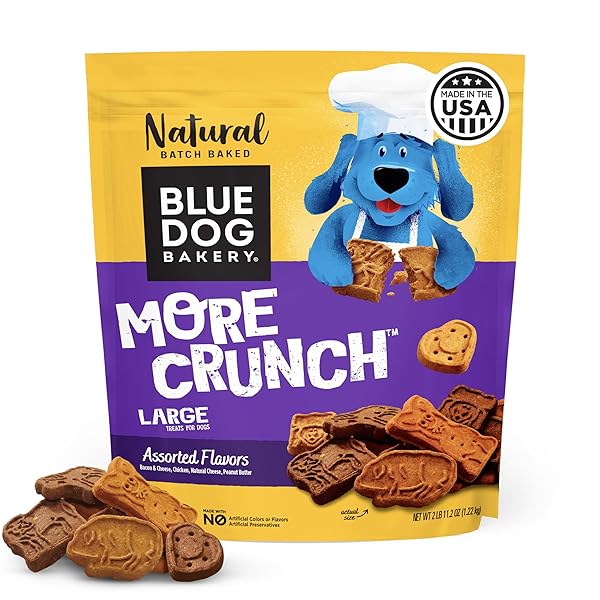 BLUE DOG BAKERY MORE CRUNCH LARGE ASSORTED FLAVORS,...