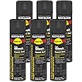 Rust-Oleum V2178838 High Performance V2100 System Rust Preventive Enamel Spray Paint, 20 fl. oz. container, 15 oz. fill,, Flat Black, 6-Pack