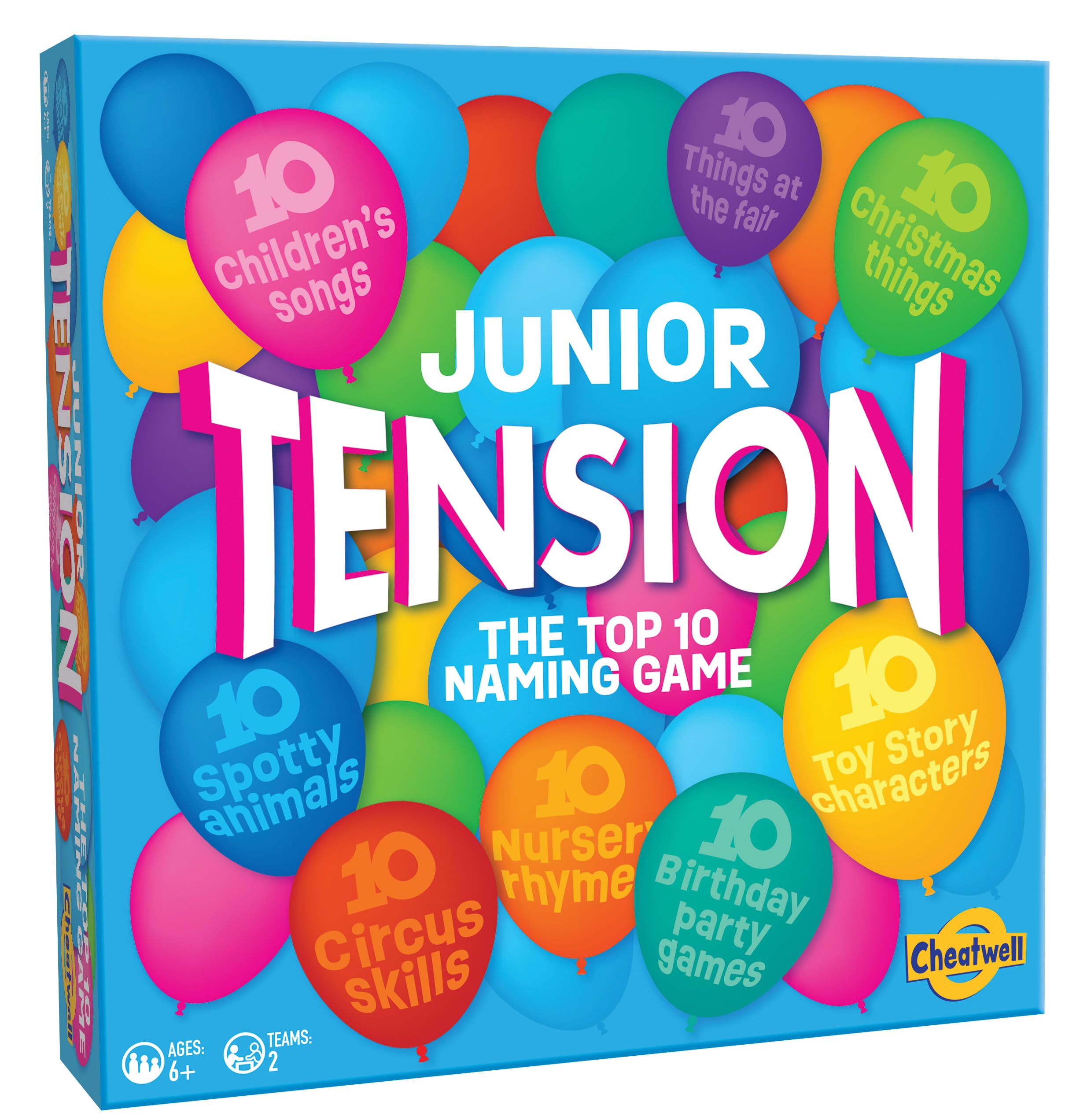 Cheatwell Games Junior Tension - The Top 10 Naming Game - Party Game For Ages 6+ - Trivia Game That Will Keep You All Guessing